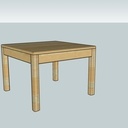 Fauteuils, causeuse et tables.