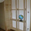 Armoire et étagères en frêne