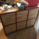 Meuble de rangement à cases bi-tons