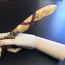 Old Bear en olivier avec croisillon en amarante