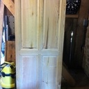 Porte en châtaignier à quatre panneaux