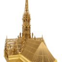 La « forêt » de Notre‐Dame reproduite en maquette par les Compagnons Charpentiers du Tour de France