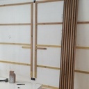 Mur en tasseaux de chêne