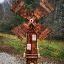 Moulin en bois brulé pour décoration