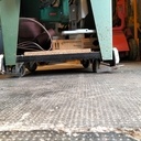 Pieds basculant en postion de roulage