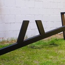 Bureau chêne et métal