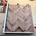 Planche à découper en orme massif à bâtons rompus