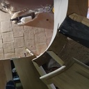 Escalier à l'anglaise, limon débillardé