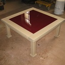 Table basse chêne blanchi