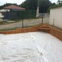 Banquette bois traité