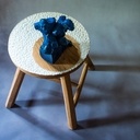 Carved oak stool (2023)