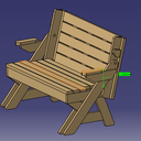 Banc tranformable en table