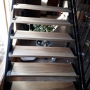 Marches et contremarche cintrée pour escalier bois et métal