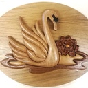 Le cygne en intarsia