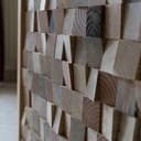 Bibliothèque en pin - bois de bout