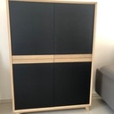 Buffet haut chêne et Valchromat noir