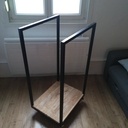 Porte buches bois metal