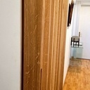 Porte coulissante. Chêne de bourgogne.