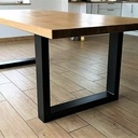 Table piètement métallique