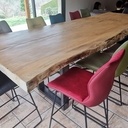 Table cèdre piètement acier