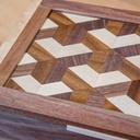 Boite à thé marquetée