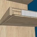 Bibliothèque Niche Hevea fixations invisibles spécial fortes charges