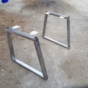 Table Mélèze et acier