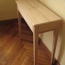 Console plaqué frêne et amarante