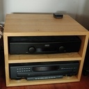 Petit meuble Hi-Fi en chêne