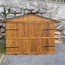 Abri de jardin en bois de palettes recyclées