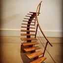 Maquette escalier débillardé à limon central