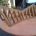 Maquette de charpente avec Faitage de pente