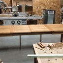 Table avec allonges en bois