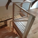 ESCALIER LIMON CENTRAL EN FRENE