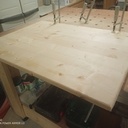 Petite table basse assemblage profil contre profil