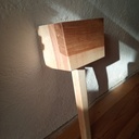 Maillet en frêne et chêne avec coins en merisier