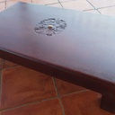 Table basse tatajuba massif / insert / sculpture