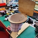 Panneau de basket en bois avec compteur numérique