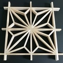 Kumiko modèle asa-no-ha : premier test