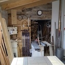 Cloison et porte coulissante d'atelier