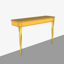 Guéridon aux pieds hélicoïdaux