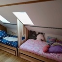 Chambre d'enfants gain de place en frêne