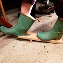 Tire-botte, à partir d’une lame de parquet