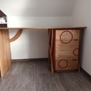 Bureau en châtaignier et valchromat