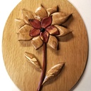 Essai d'une fleur en intarsia