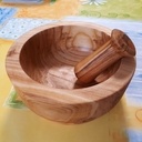 Mortier et pilon en bois de cerisier
