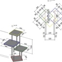 Étagère multi niveaux