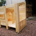 Niche en bois pour chien moyen