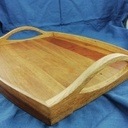 Plateau de service en vieux bois