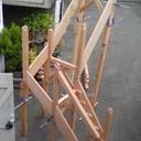 Escalier 1/4 tournant droite  2016,  Pin Douglas